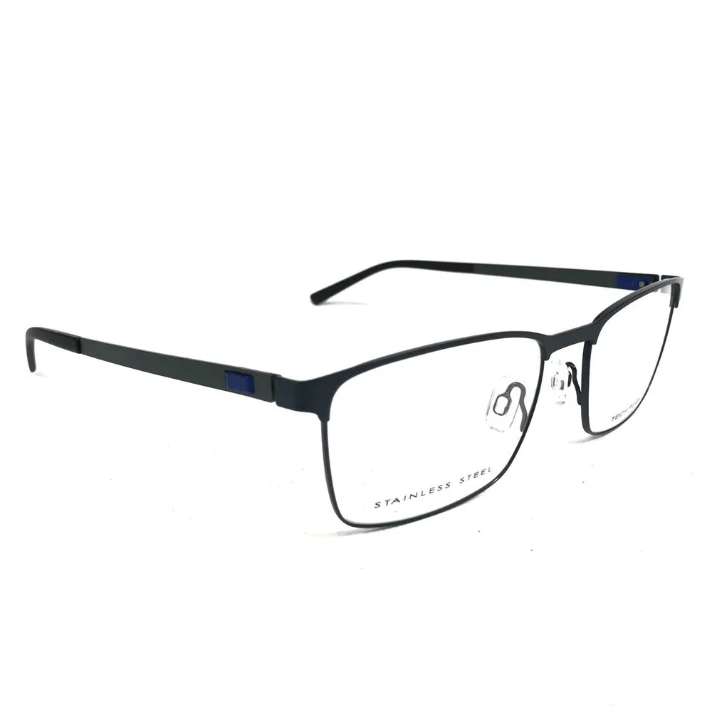 Tech Flex Eyeglasses Frames 30148S SP12 Grey Blue Square Full Rim 54-18-145